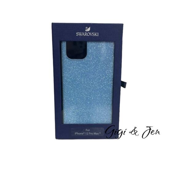 Swarovski High smartphone case iPhone 12 PRO MAX  Blue Case - Picture 1 of 5